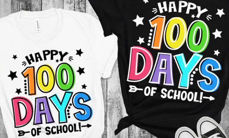 100 days of school DTF TRANSFER