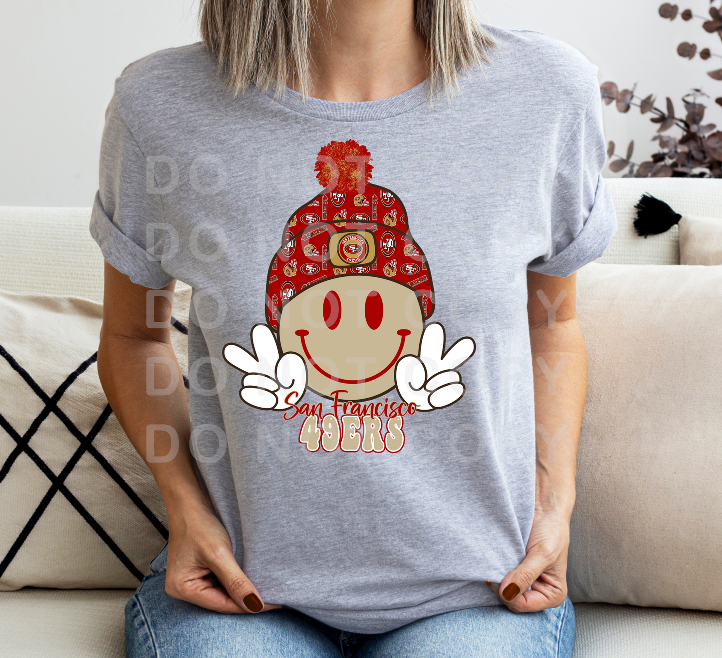 Smiley 49ers DTF TRANSFER