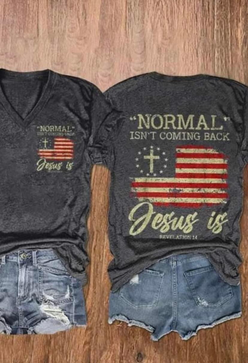 Normal isnt coming back Jesus is DTF TRANSFER