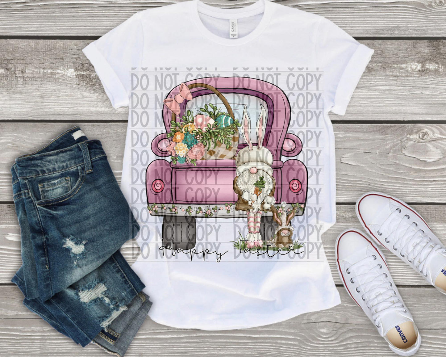 Easter Bunny Truck DTF TRANSFER