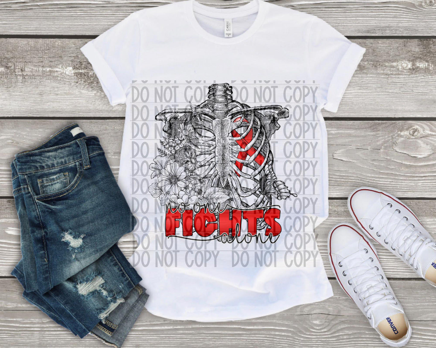 Fights alone DTF TRANSFER