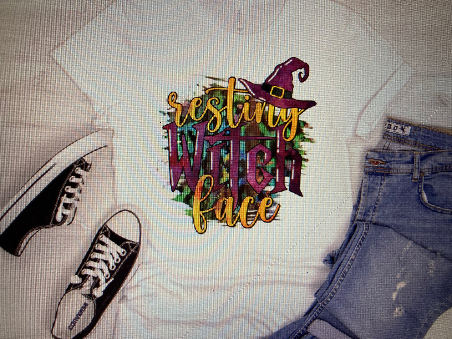 Halloween Resting witch Face DTF Transfer