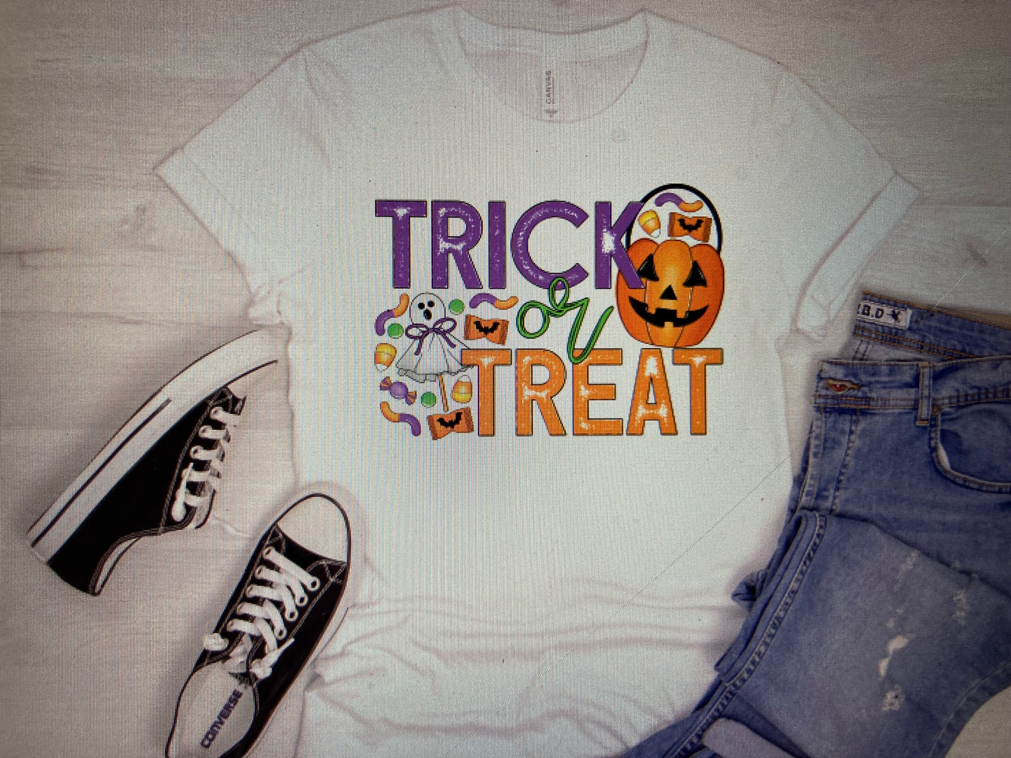 Halloween Trick or Treat DTF Transfer