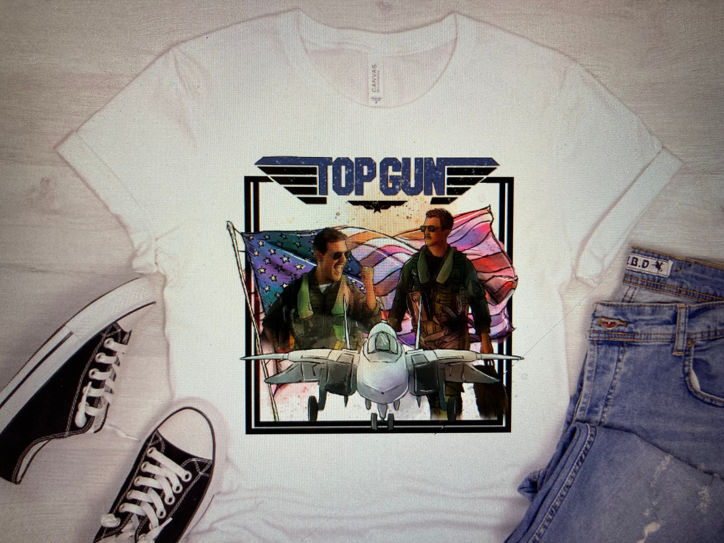 Top G with airplane DTF Transfer