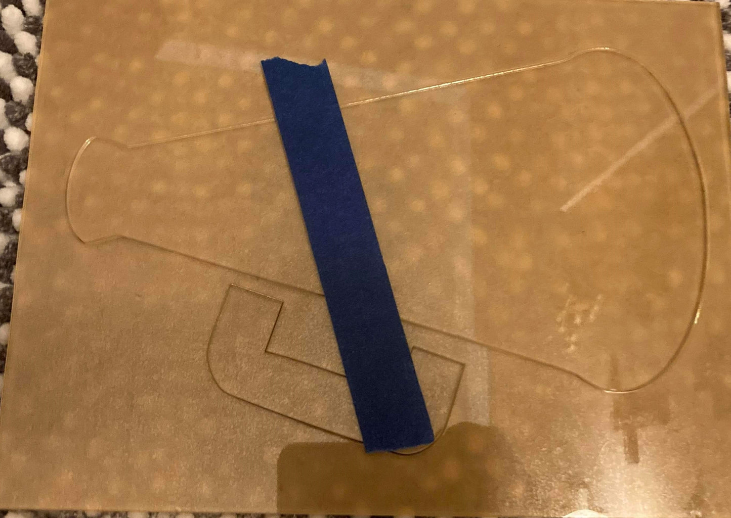 1/8" Acrylic Stencil 8" megaphone