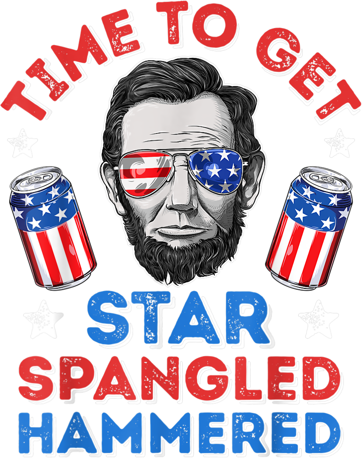 4th of July Time to get star spangled hammered DTF Transfer