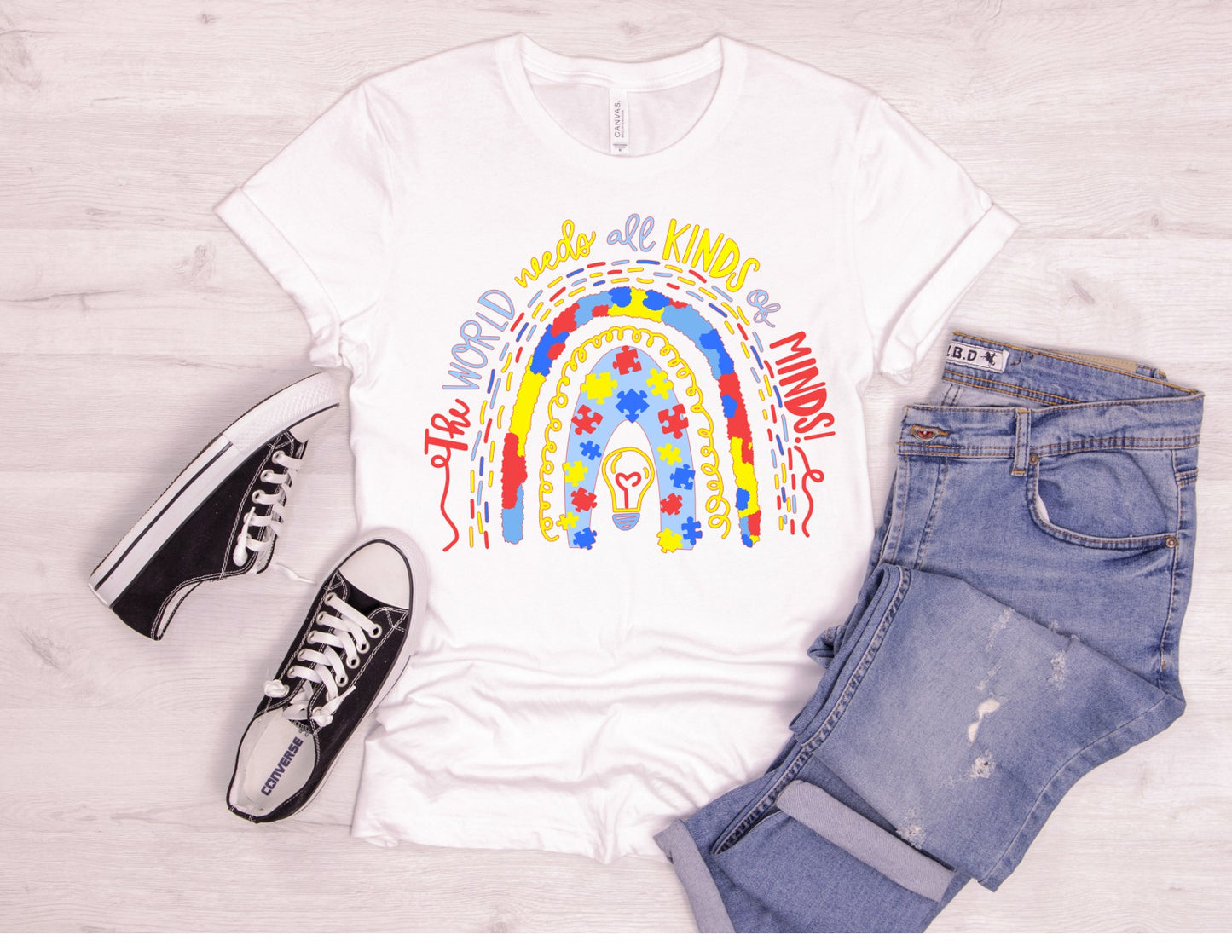 The world needs all kinds of minds DTF Transfer