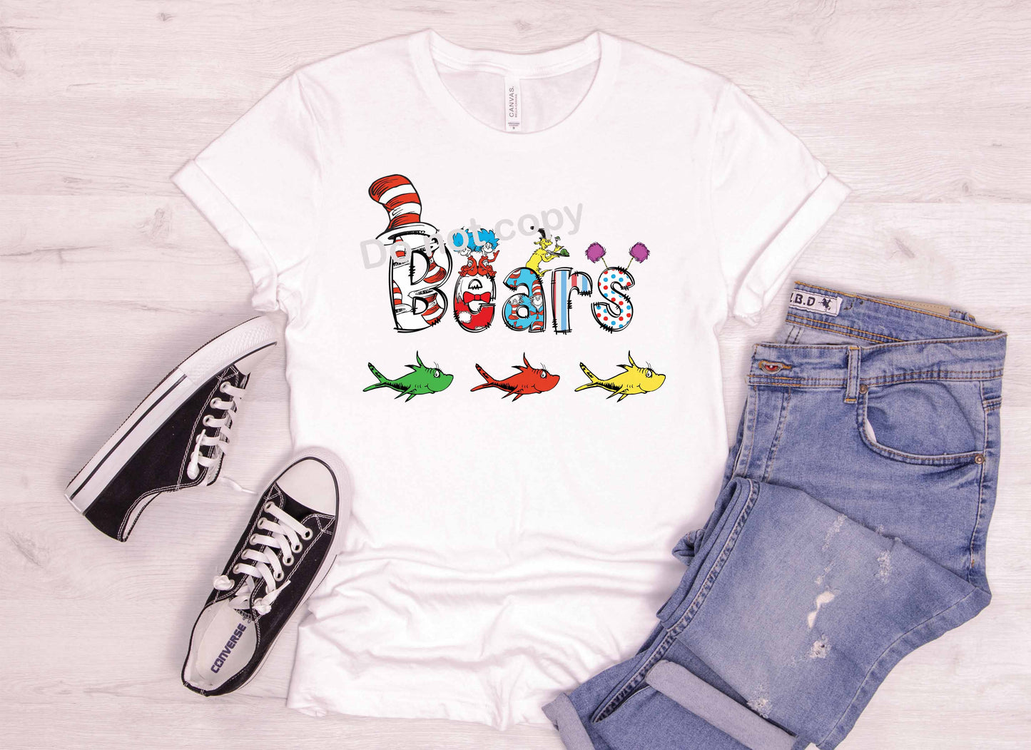 Dr Seuss font Bears DTF TRANSFER