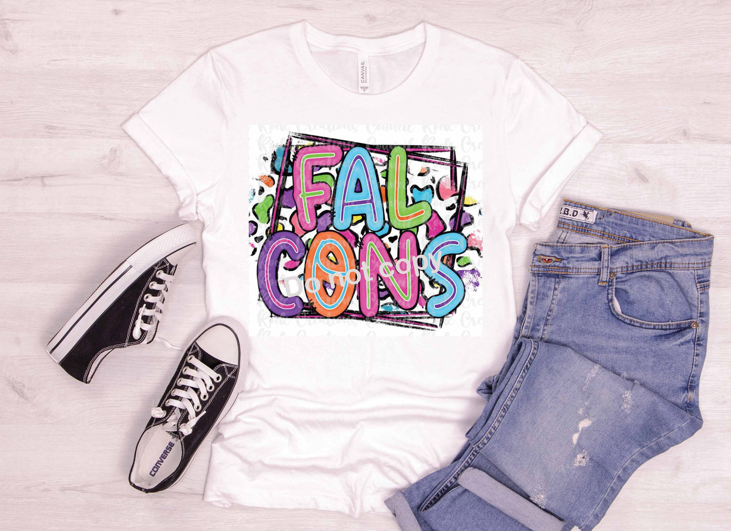 Cheetah Leopard font Falcons DTF TRANSFER