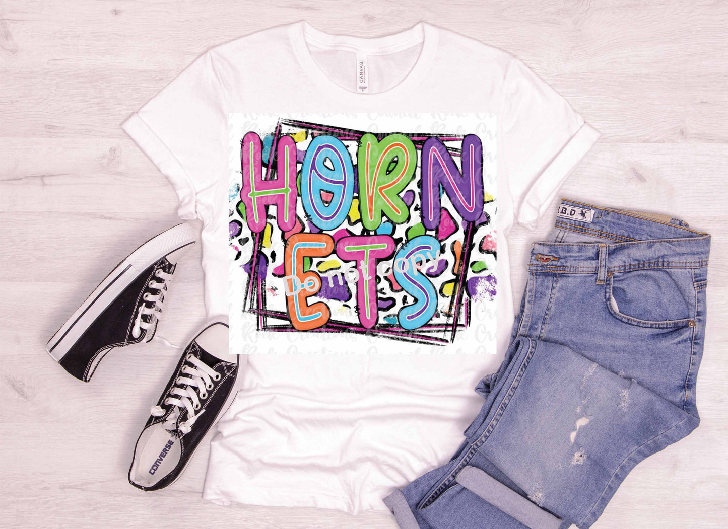 Cheetah Leopard font Hornets DTF TRANSFER