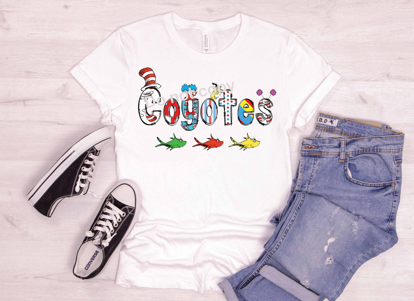 Dr Seuss font Coyotes DTF TRANSFER