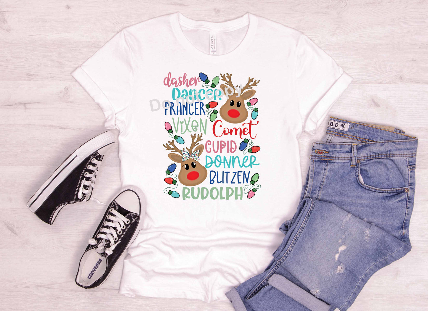 Christmas Dasher reindeers DTF Transfer