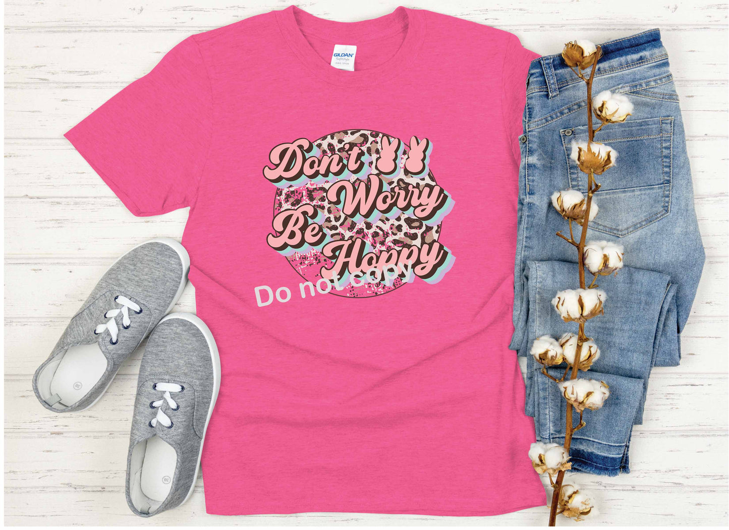 Easter Dont worry be Hoppy DTF Transfer