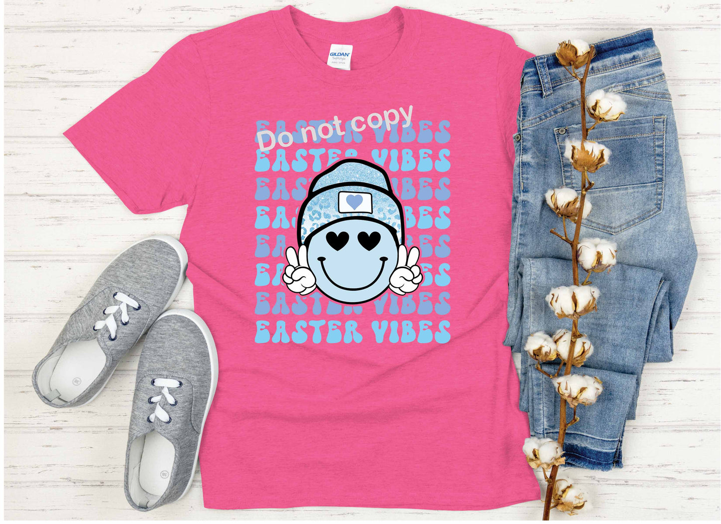 Easter vibes with smiley boy DTF Transfer