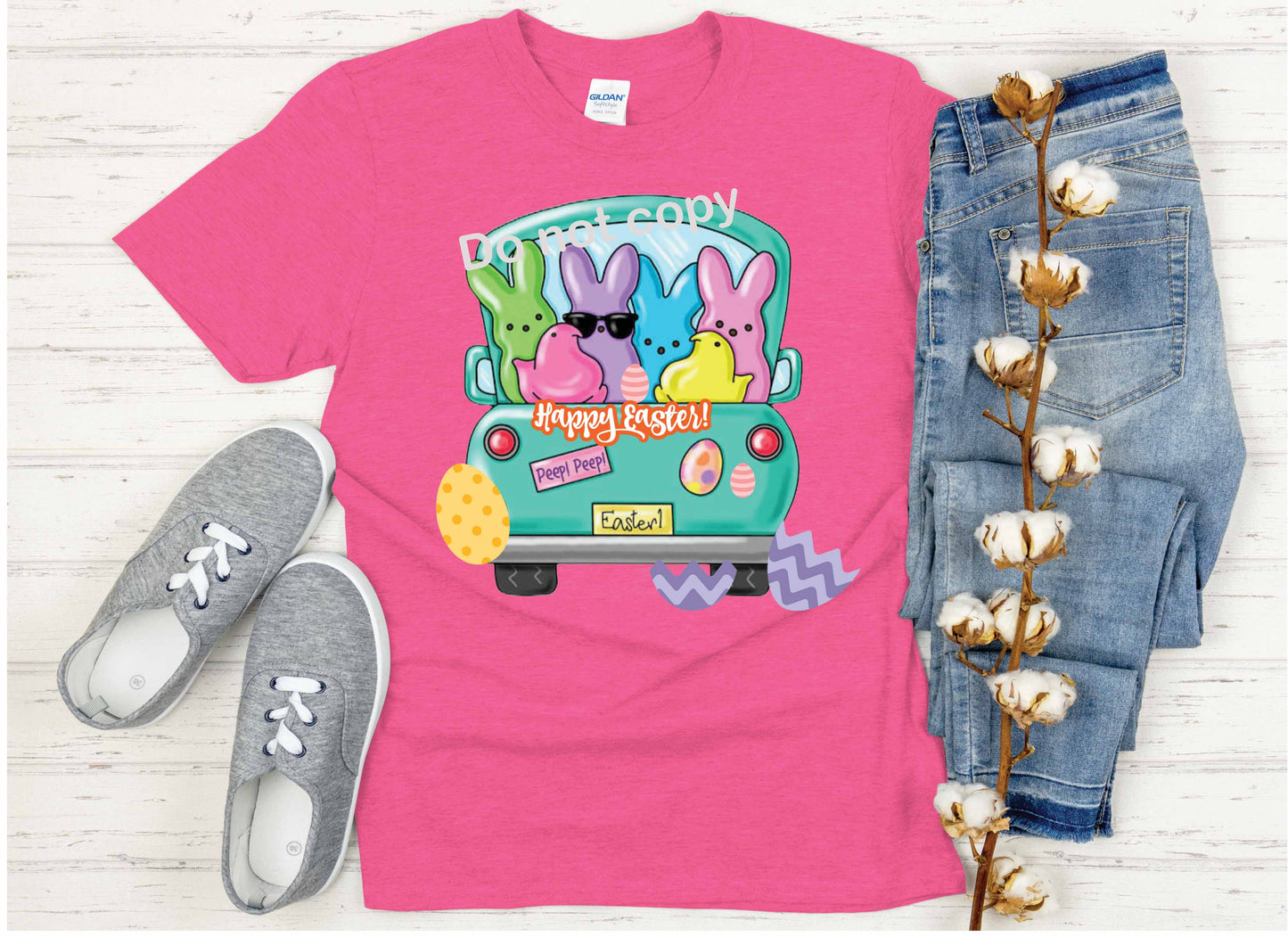 Easter Peep Truck DTF Transfer