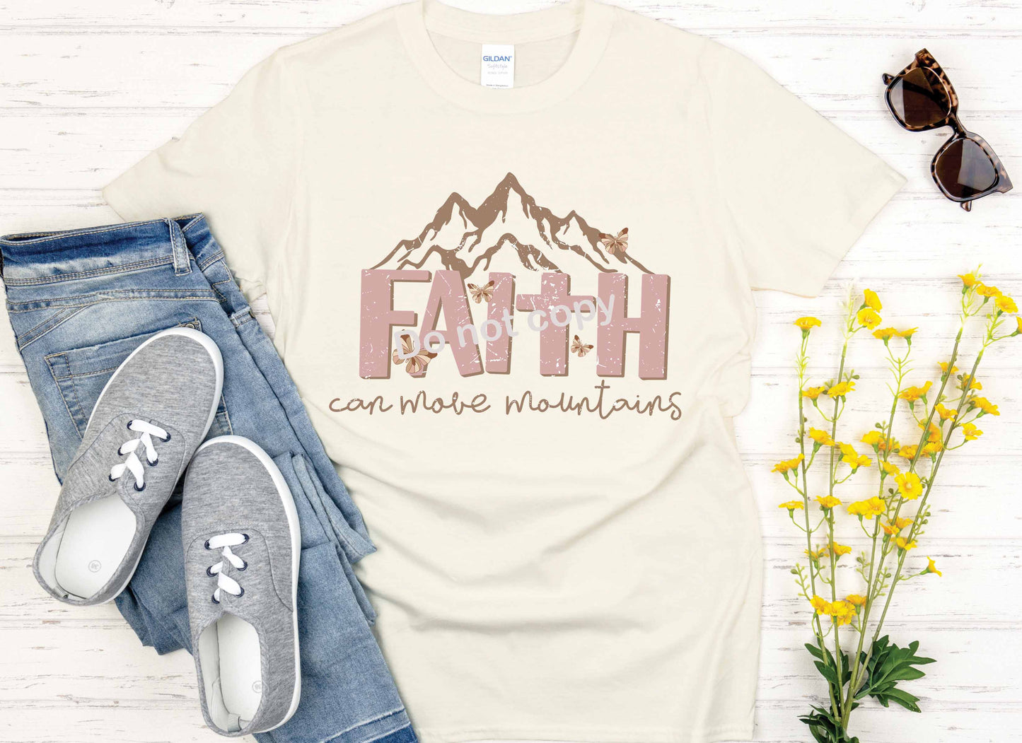 Faith I can move mountains Jesus hobo DTF TRANSFER