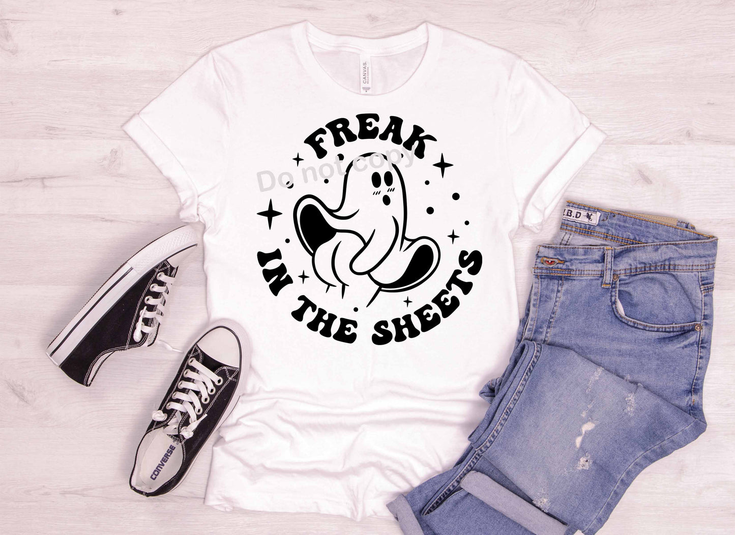 Halloween Freak in the sheets DTF Transfer