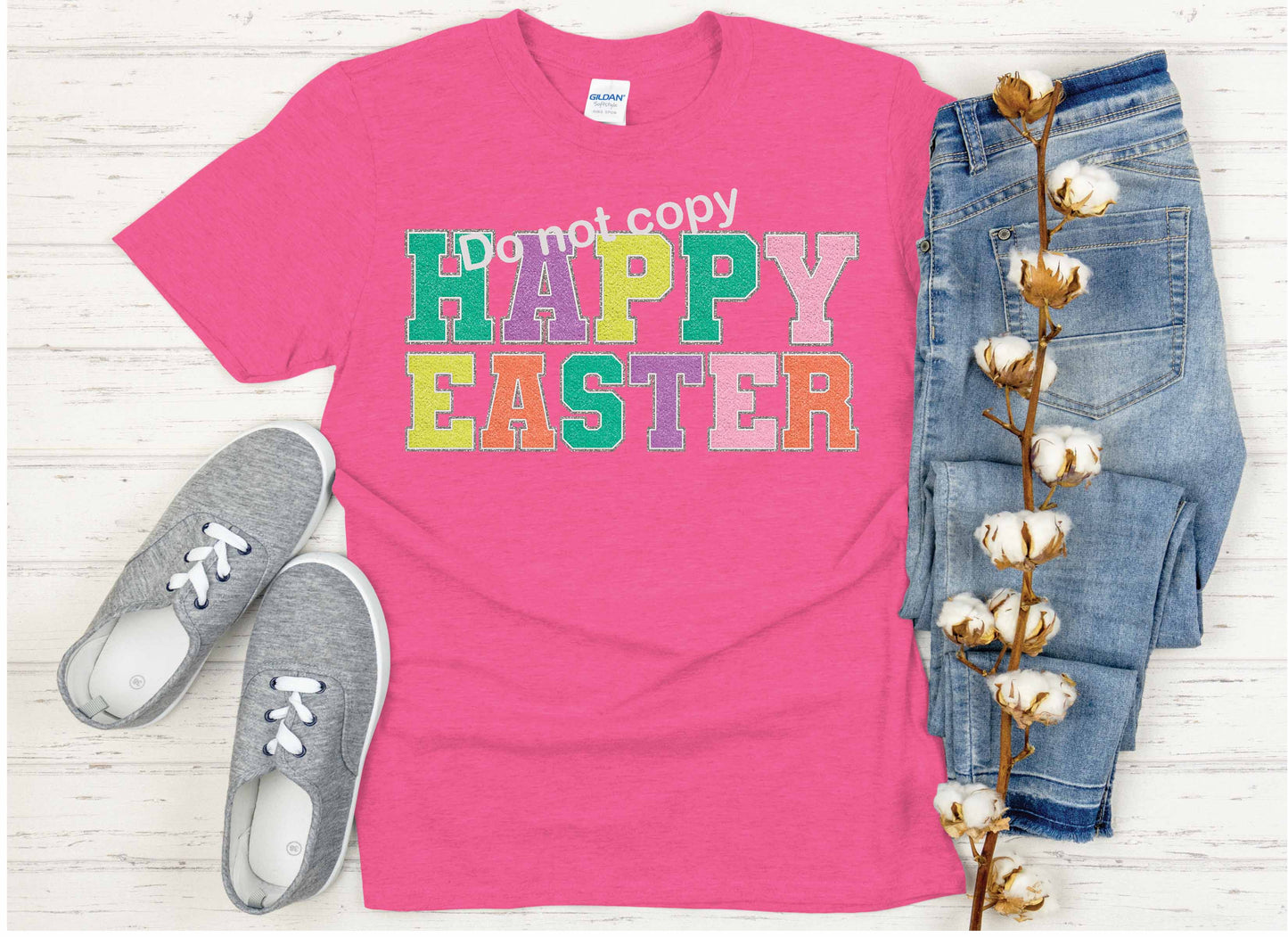 Easter chenille style DTF Transfer