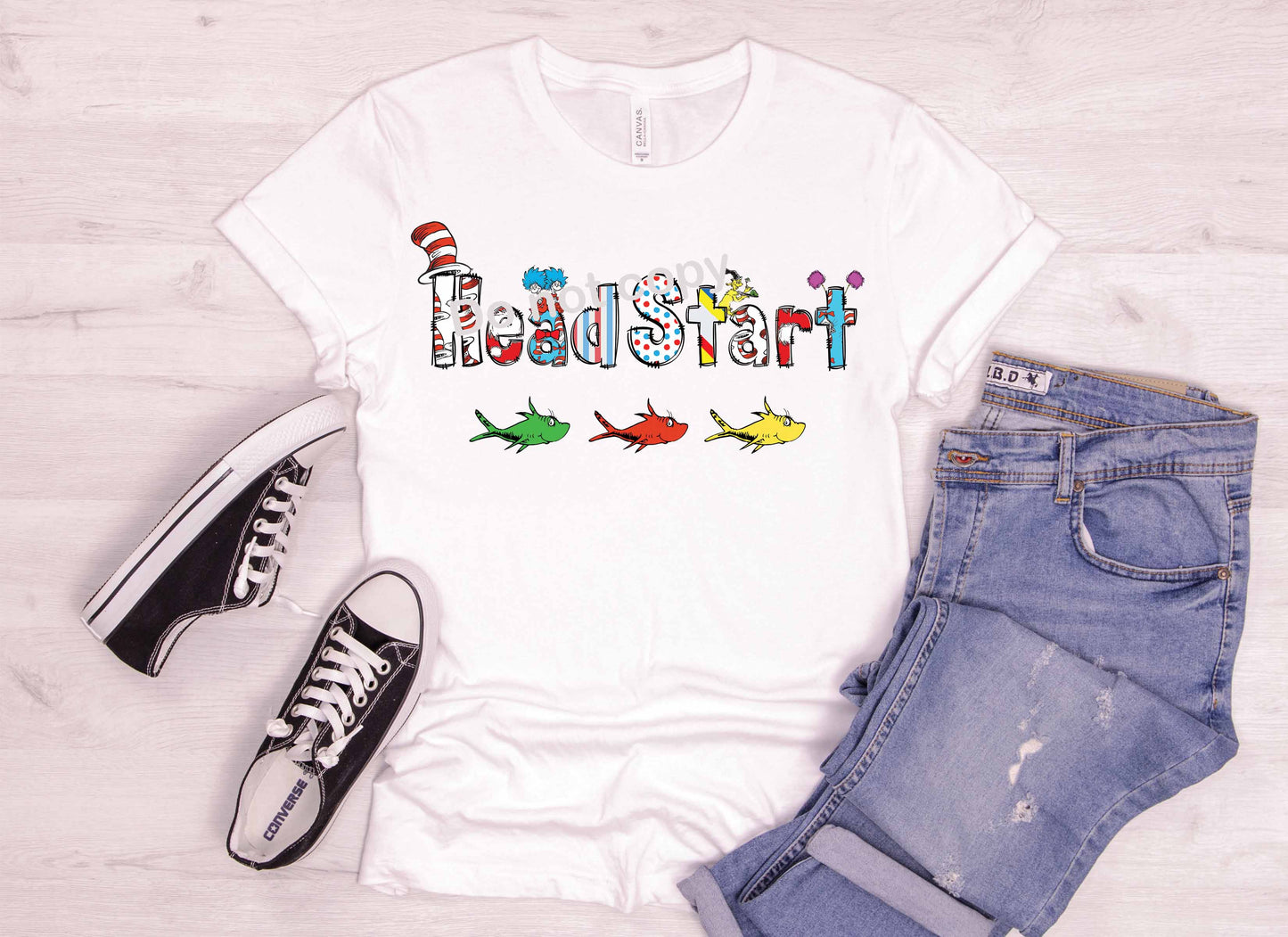 Dr Seuss font Head Start DTF TRANSFER