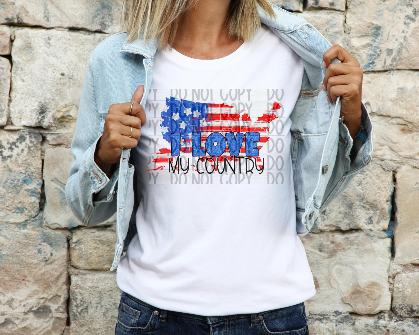 I love my country DTF Transfer