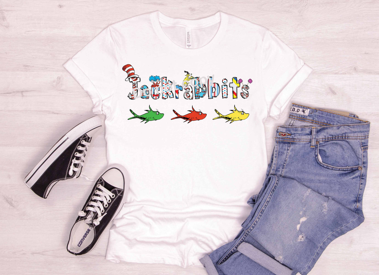 Dr Seuss font Jackrabbits DTF TRANSFER