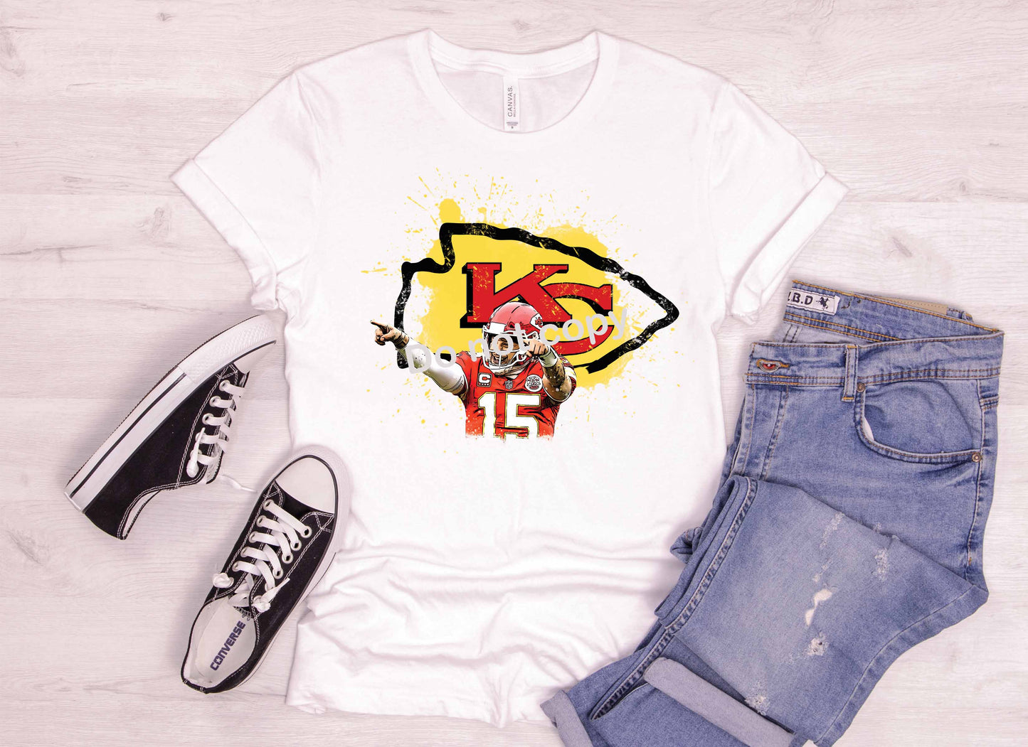 Kansas City Mahomes with arrow DTF Transfer