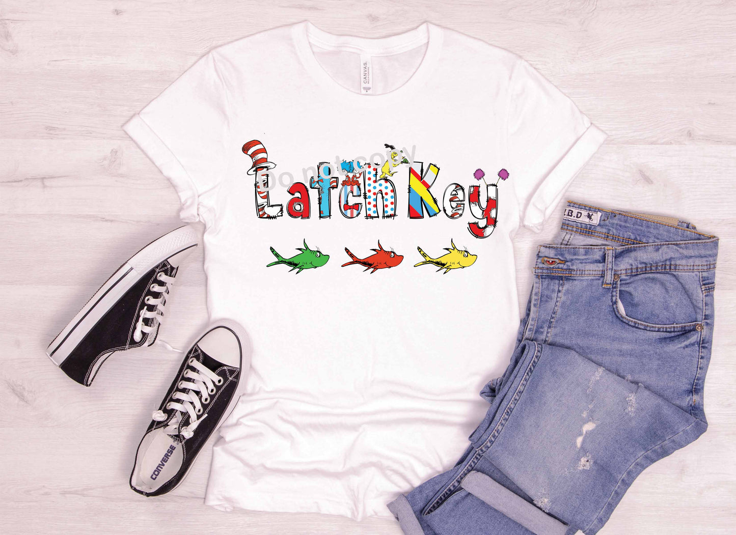 Dr Seuss font Latch Key DTF TRANSFER