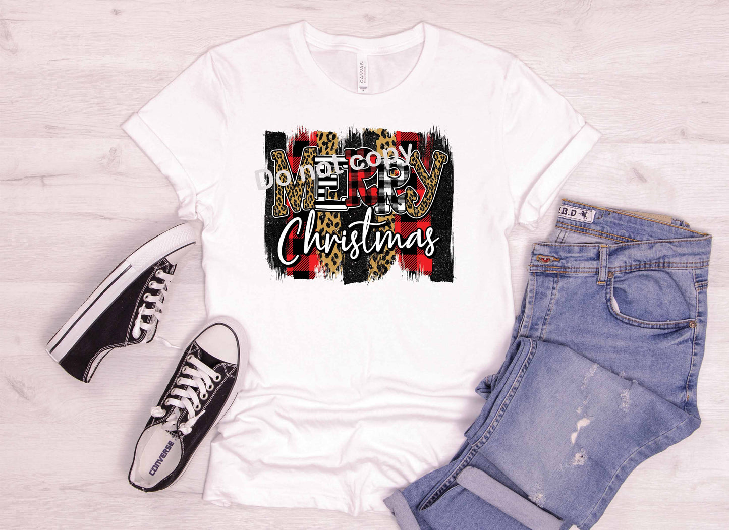 Merry Christmas brush DTF Transfer