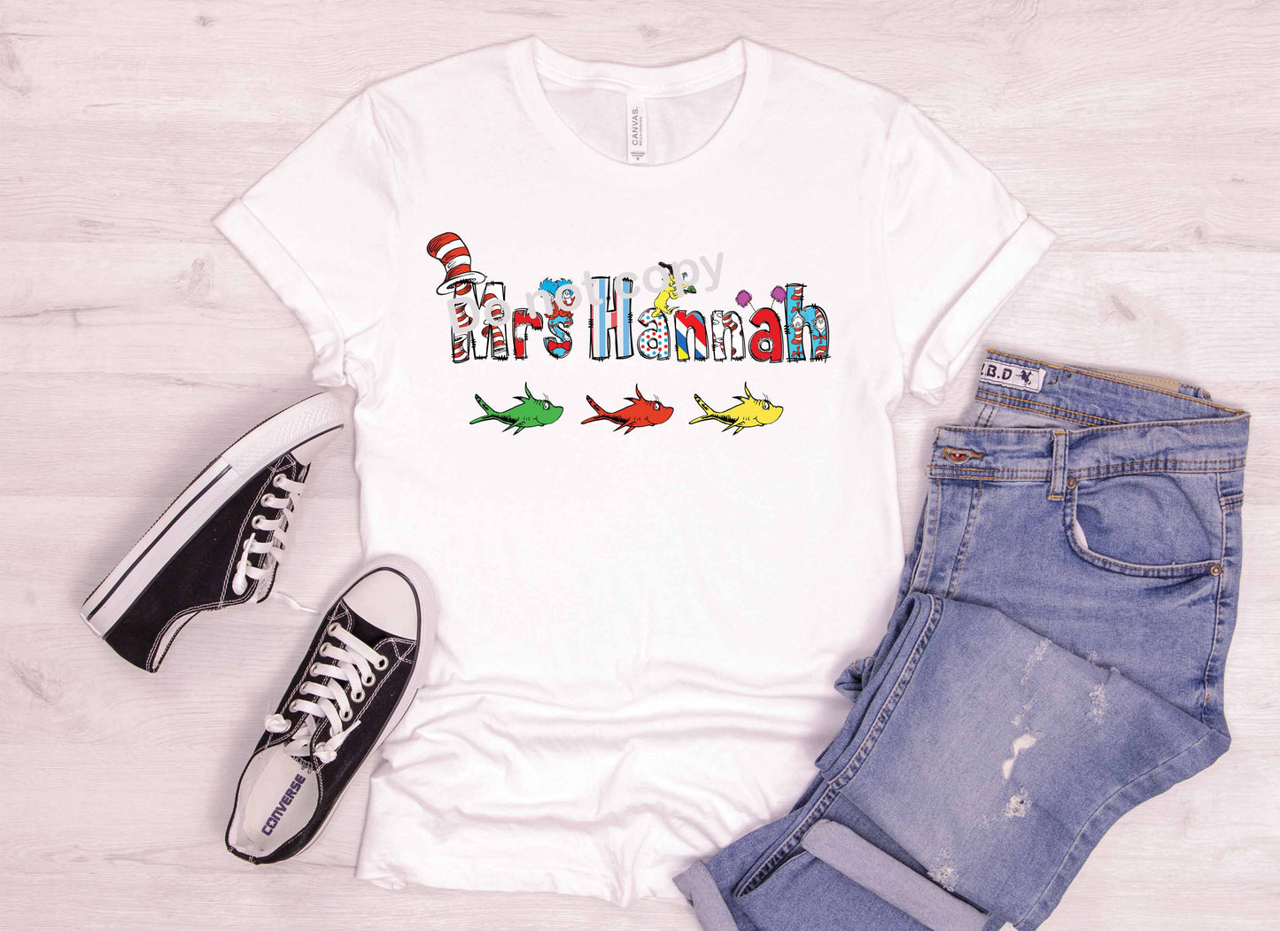 Dr Seuss font Mrs Hannah DTF TRANSFER