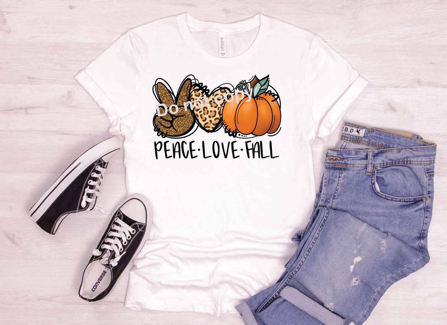 Thanksgiving peace love fall DTF Transfer