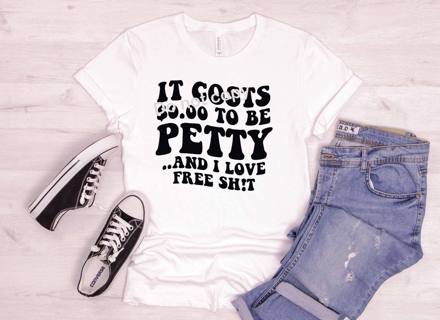 Petty and I love free Stuff wavy DTF Transfer