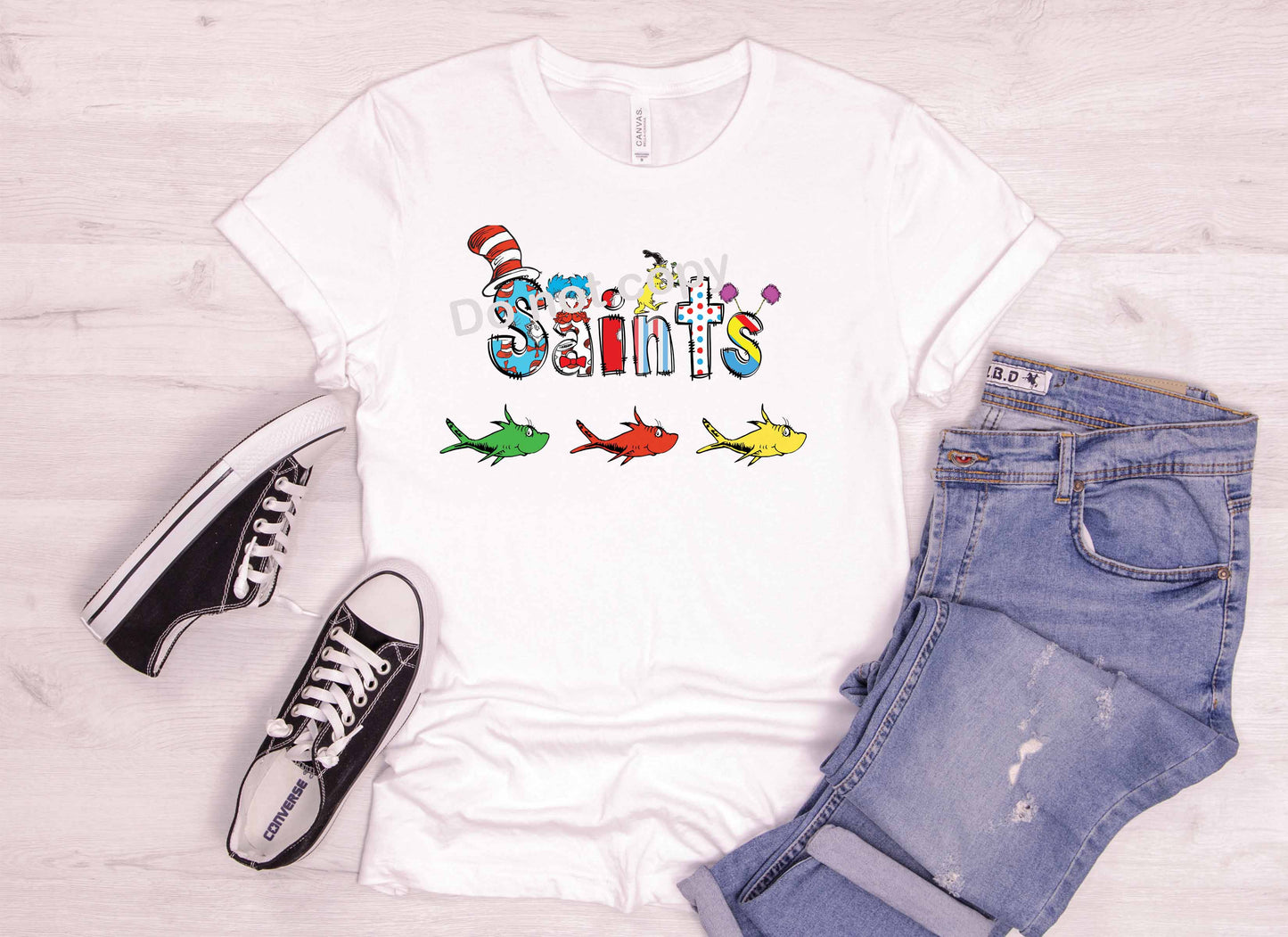 Dr Seuss font Saints DTF TRANSFER