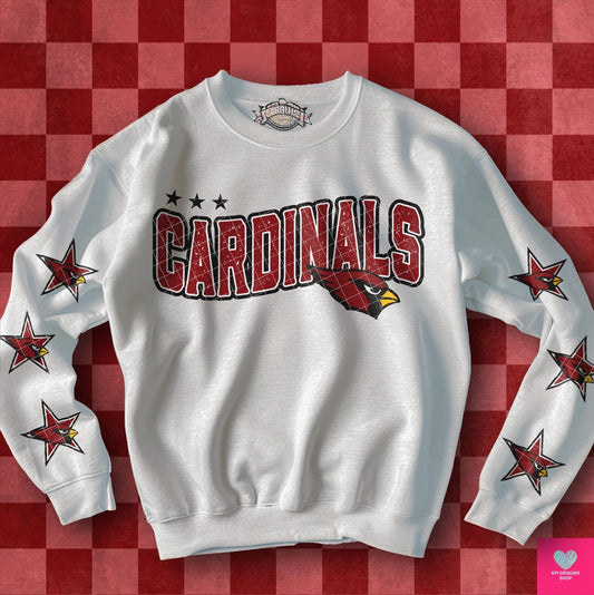 Football Team Cardinals with stars on sleeves DTF