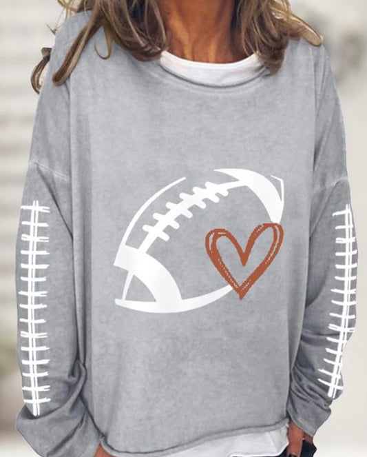 Football with lace sleeves DTF Transfer