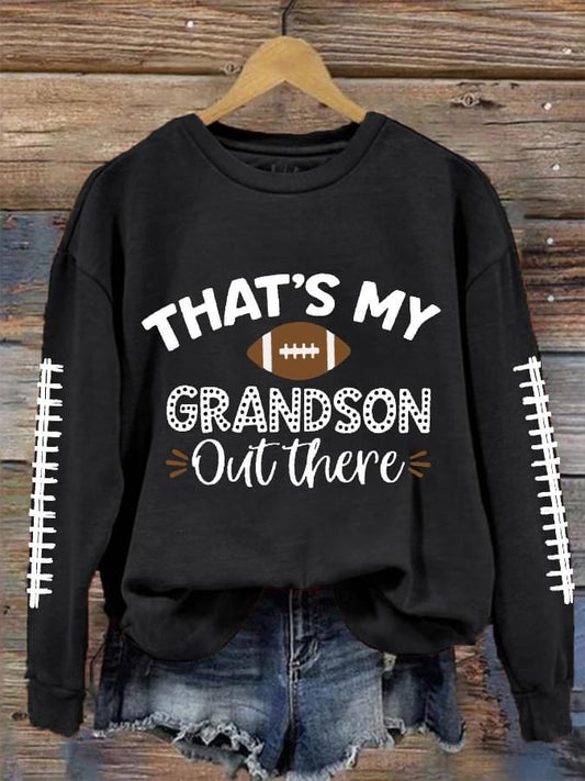 Football Thats my grandson out there with lace sleeves DTF Transfer