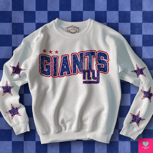 Football Team Giants with stars on sleeves DTF