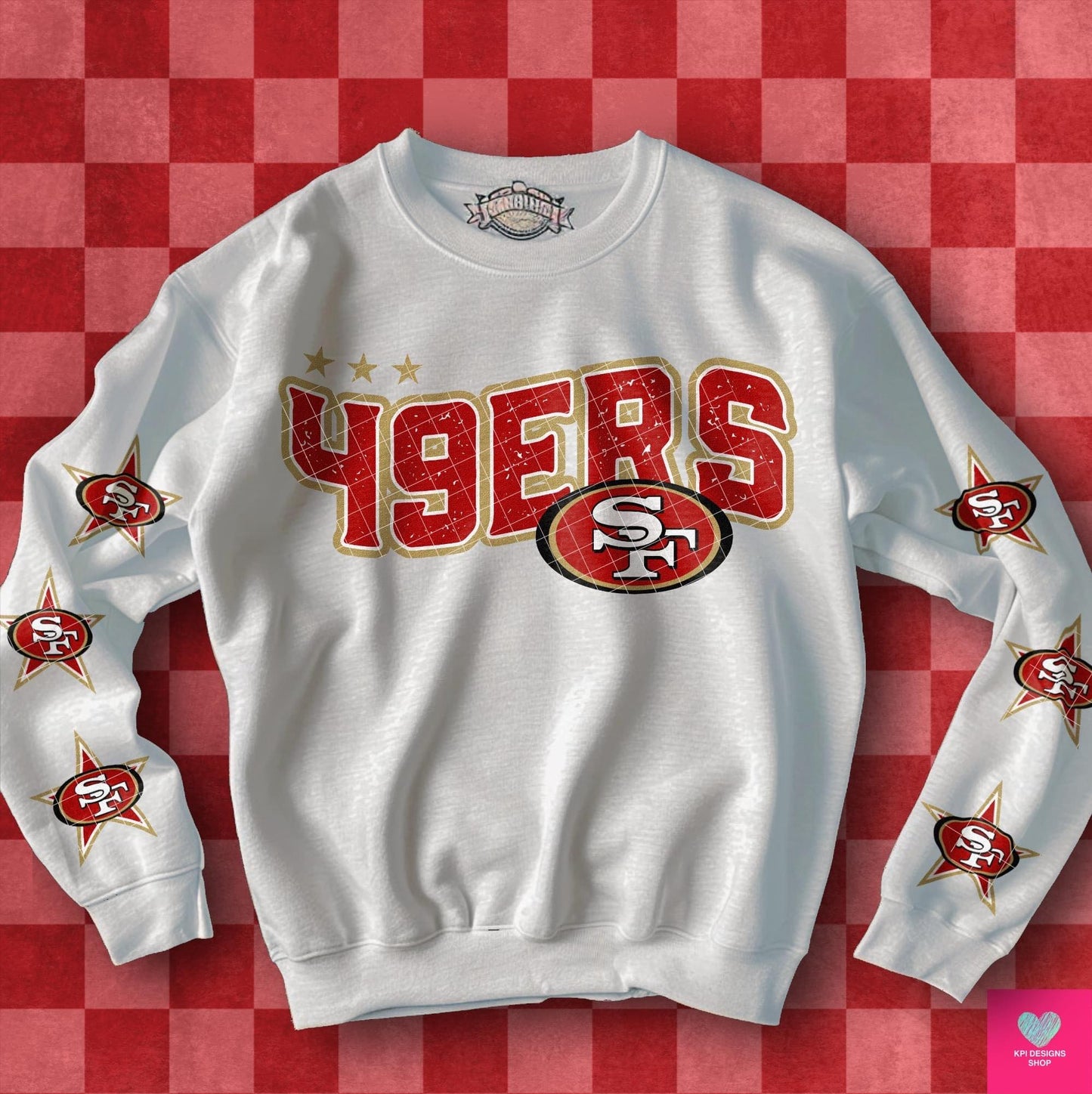 Football Team 49ers with stars on sleeves DTF