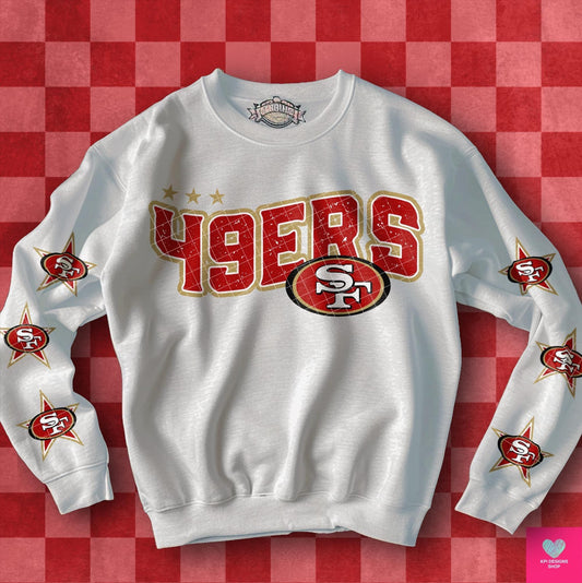 Football Team 49ers with stars on sleeves DTF