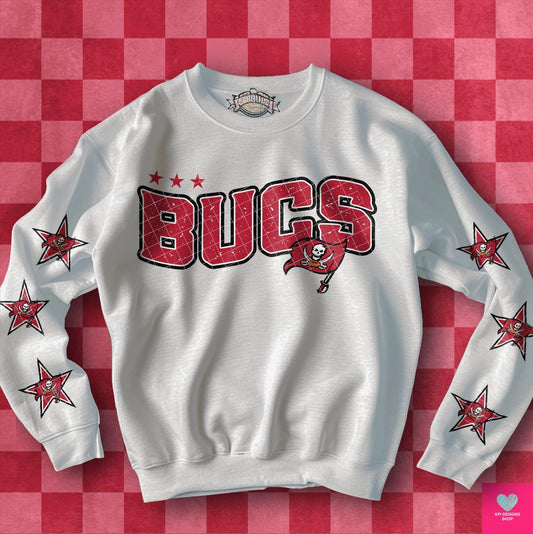 Football Team Bucs with stars on sleeves DTF