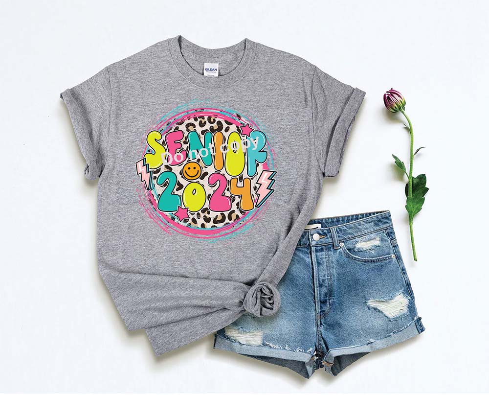 Senior 2024 retro circle DTF Transfer