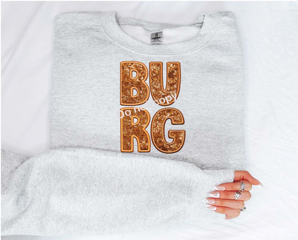 Burg Faux sequin DTF TRANSFER