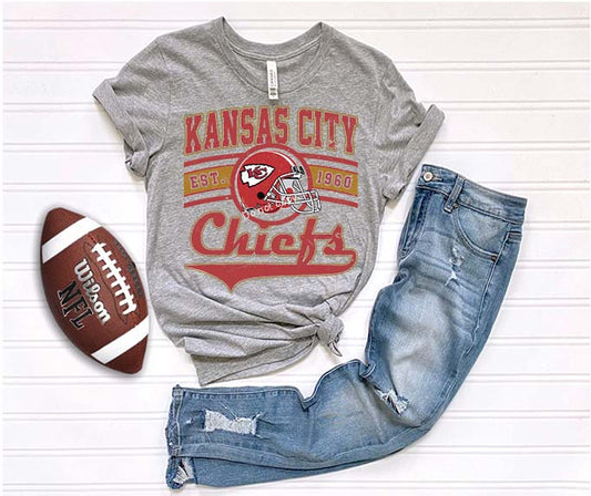 Kansas City script with helmet DTF Transfer