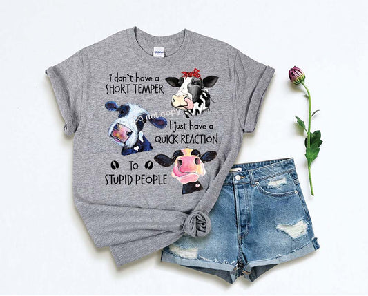 Cow stupid people DTF TRANSFER