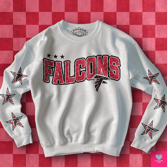 Football Team Falcons with stars on sleeves DTF