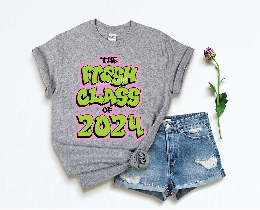 Senior 2024 Fresh class pink and green DTF Transfer