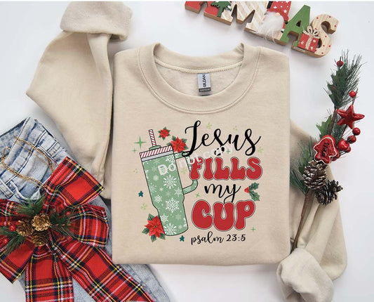 Christmas Jesus fills my cup DTF Transfer