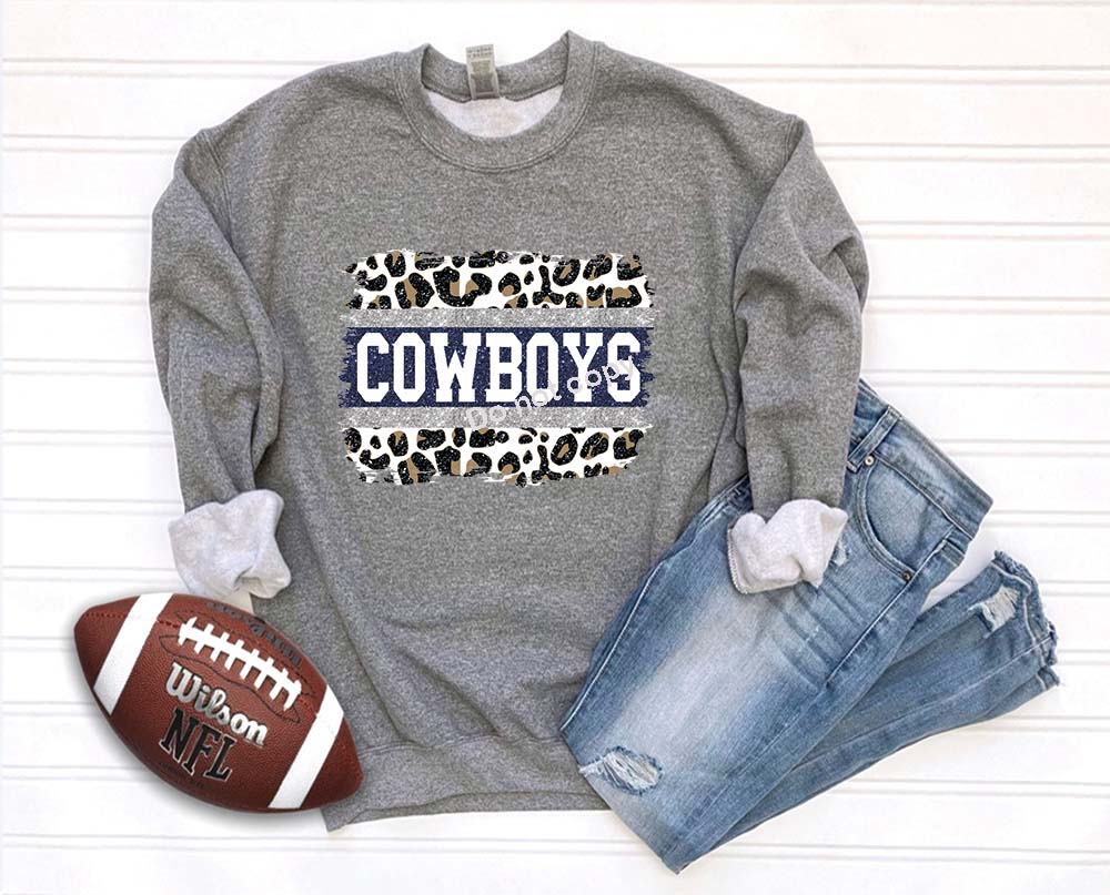 Cowboys with leopard split DTF TRANSFER