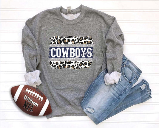 Cowboys with leopard split DTF TRANSFER