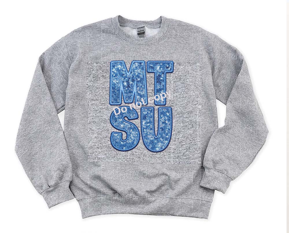 MTSU Faux sequin DTF TRANSFER