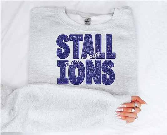 Stallions Faux sequin DTF TRANSFER